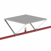 Пожарные экраны для спринклеров квадратные зонтичного типа (крепление на трубу)